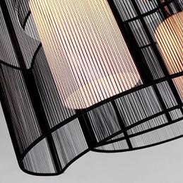 Plafoniera Design Modern 2 Lumini Negru