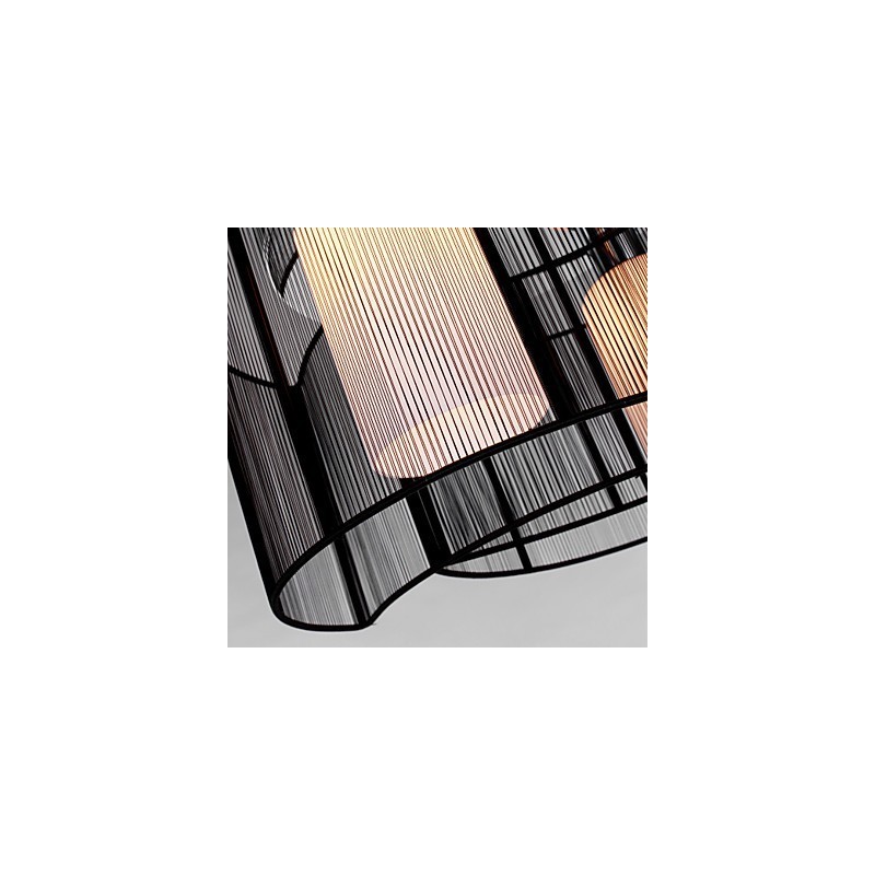 Plafoniera Design Modern 2 Lumini Negru
