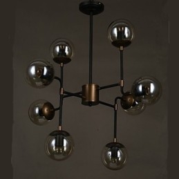 Candelabru rotund din tulpină de fasole din sticlă de artă