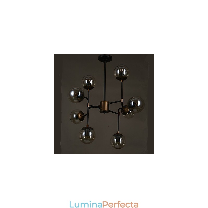 Candelabru rotund din tulpină de fasole din sticlă de artă