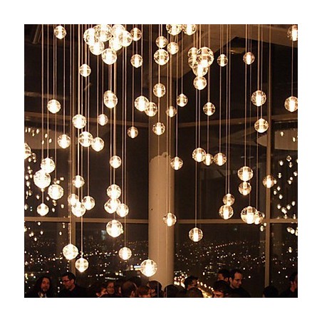 All Over The Sky Star Bocci Droplight Aurora Borealis Lampă modernă din cristal din sticlă