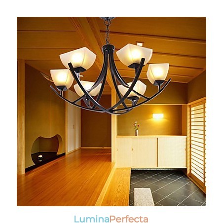 Lampă suspendată de inspirație antică cu 6 lumini Lampă suspendată de inspirație antică cu 6 lumini