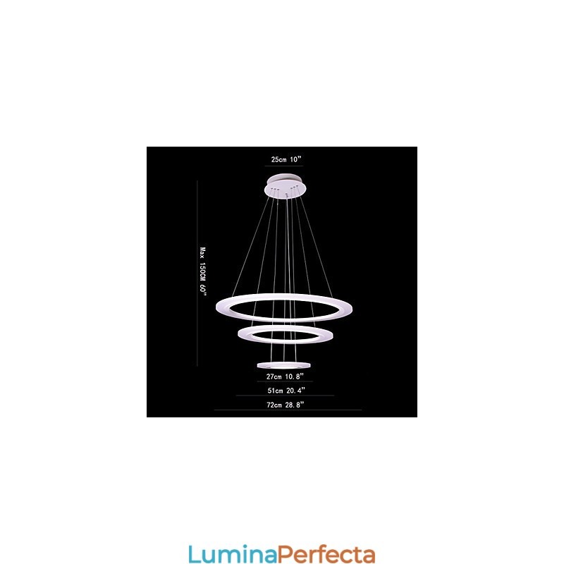 Lampă suspendată din acrilic cu pictură modernă și contemporană de 75 W