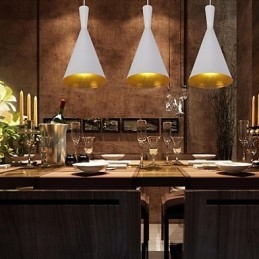 Lampă suspendată din metal, modernă, contemporană, retro, pictură de țară