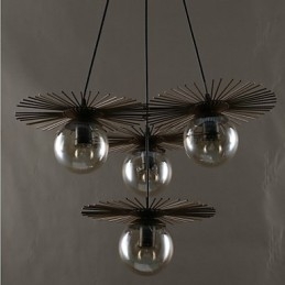 Candelabru rotund din tulpină de fasole din sticlă de artă