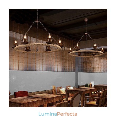 Ceramic Industry Wind Rope Candelabru Lustra RetroLron Simplu Ceramic Industry Wind Rope Candelabru Lustra RetroLron Simplu