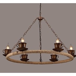 Ceramic Industry Wind Rope Candelabru Lustra RetroLron Simplu
