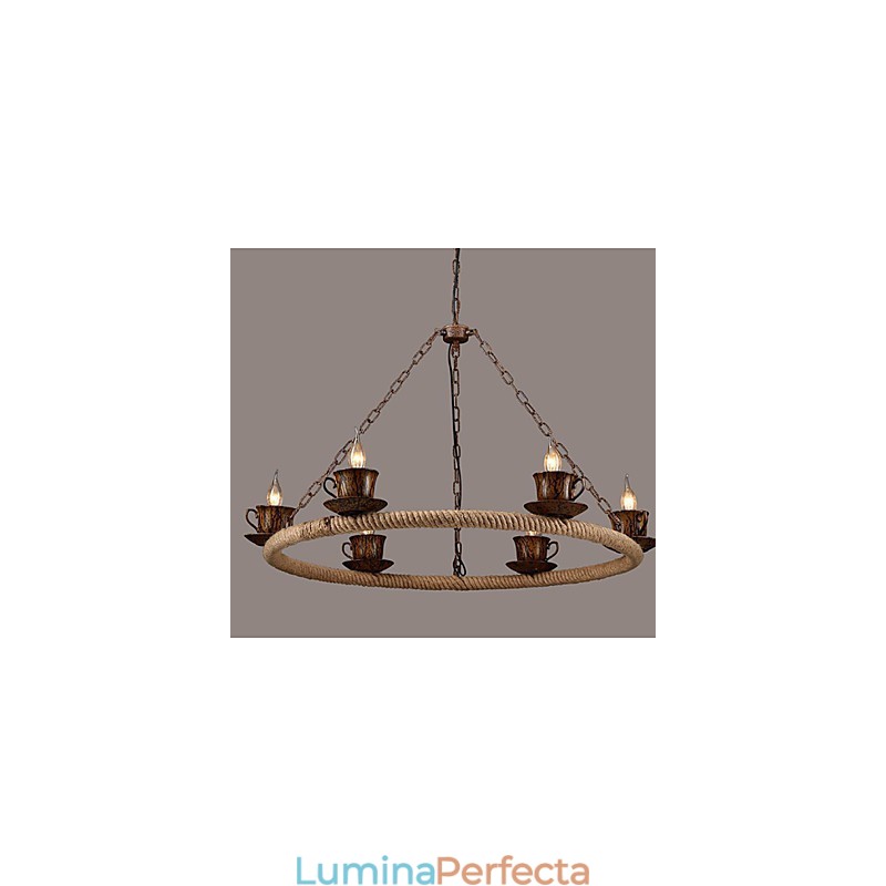Ceramic Industry Wind Rope Candelabru Lustra RetroLron Simplu