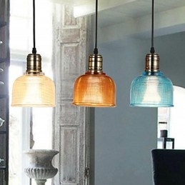 Nordic Mic Droplight de Vitraliu Candelabru Refacerea Căilor Vechi