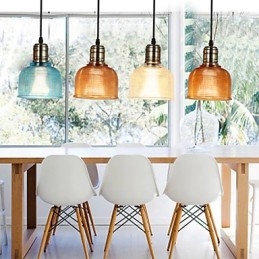 Nordic Mic Droplight de Vitraliu Candelabru Refacerea Căilor Vechi