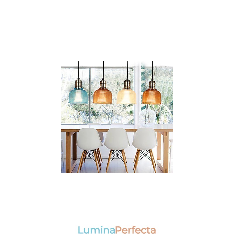 Nordic Mic Droplight de Vitraliu Candelabru Refacerea Căilor Vechi