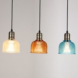 Nordic Mic Droplight de Vitraliu Candelabru Refacerea Căilor Vechi