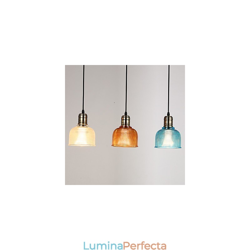 Nordic Mic Droplight de Vitraliu Candelabru Refacerea Căilor Vechi
