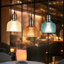 Nordic Mic Droplight de Vitraliu Candelabru Refacerea Căilor Vechi