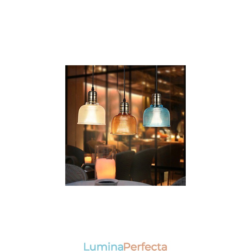 Nordic Mic Droplight de Vitraliu Candelabru Refacerea Căilor Vechi