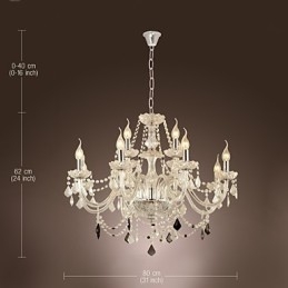 Candelabru din sticla galvanizata Rustic Lodge Crystal