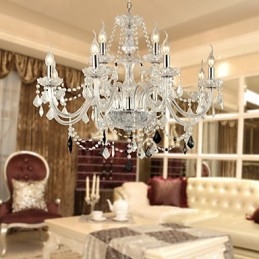 Candelabru din sticla galvanizata Rustic Lodge Crystal