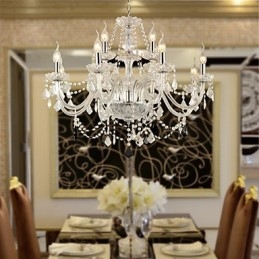 Candelabru din sticla galvanizata Rustic Lodge Crystal