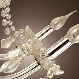 Candelabru din sticla galvanizata Rustic Lodge Crystal