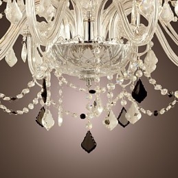 Candelabru din sticla galvanizata Rustic Lodge Crystal