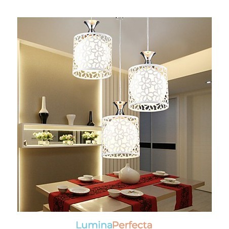 Lampă din fier forjat, contemporană și contractată, cu trei cristale creative