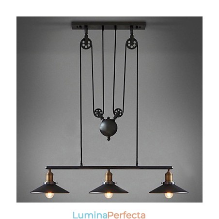 Lumini suspendate Vintage 3 lumini ST64 Becuri incluse Sistem sus si jos Lumini suspendate Vintage 3 lumini ST64 Becuri incluse Sistem sus si jos