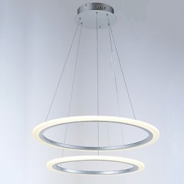 Lumină suspendată modernă cu 2 inele Candelabru Corpuri de iluminat cu