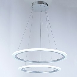 Lumină suspendată modernă cu 2 inele Candelabru Corpuri de iluminat cu