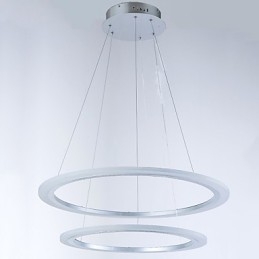 Lumină suspendată modernă cu 2 inele Candelabru Corpuri de iluminat cu