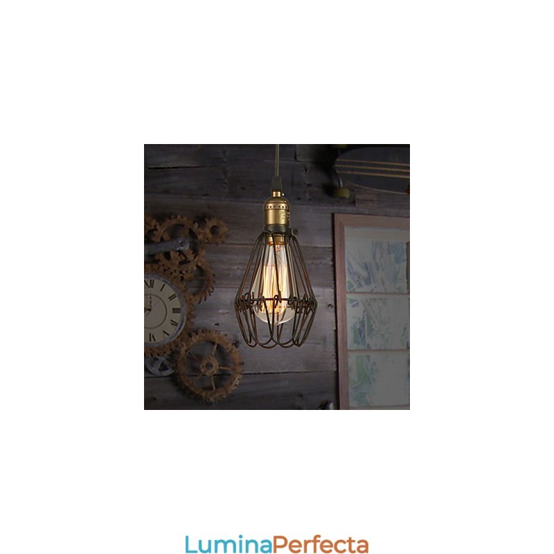 Lampe suspendate în stil rustic american de epocă, care restaurează moduri străvechi, lumina mică cușcă din fier forjat