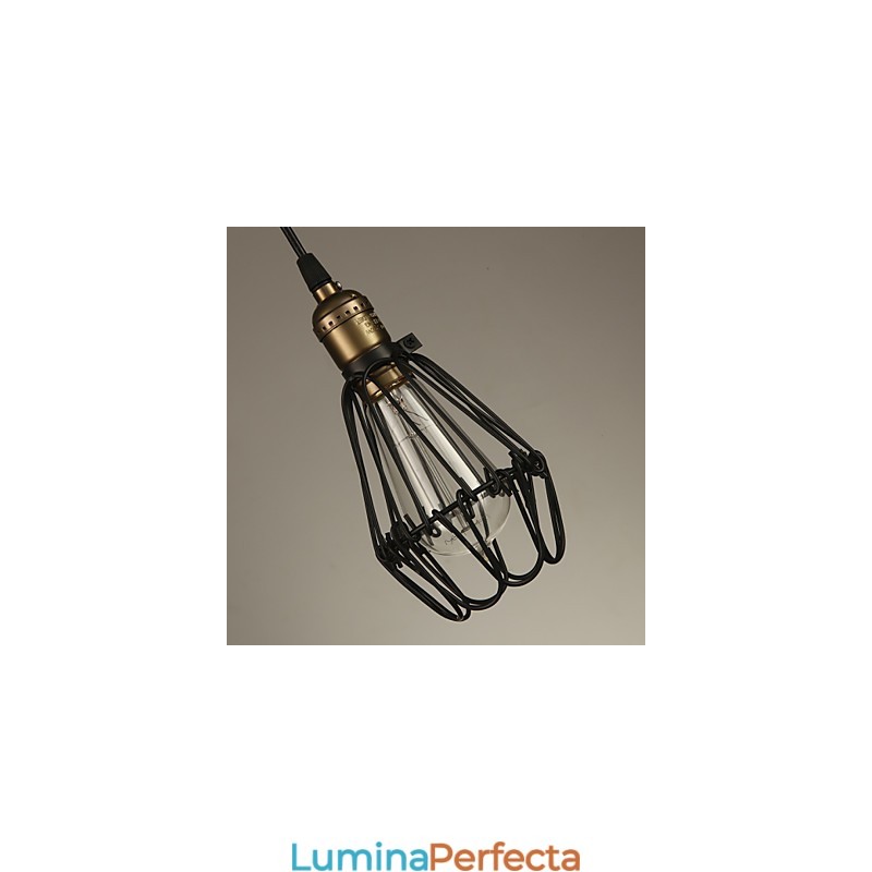 Lampe suspendate în stil rustic american de epocă, care restaurează moduri străvechi, lumina mică cușcă din fier forjat