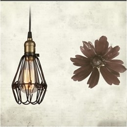 Lampe suspendate în stil rustic american de epocă, care restaurează moduri străvechi, lumina mică cușcă din fier forjat