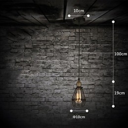 Lampe suspendate în stil rustic american de epocă, care restaurează moduri străvechi, lumina mică cușcă din fier forjat