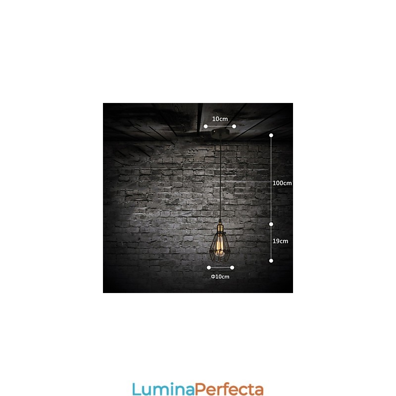 Lampe suspendate în stil rustic american de epocă, care restaurează moduri străvechi, lumina mică cușcă din fier forjat