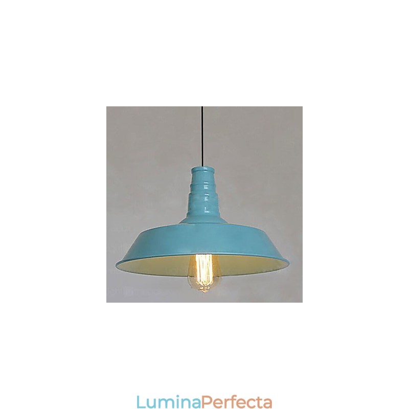Lampă suspendată din metal cu tablou de epocă Garaj