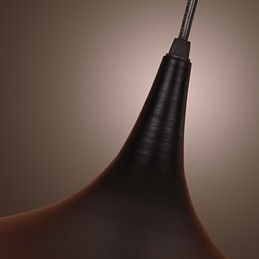 Lampă suspendată contemporană din aluminiu cu abajur negru