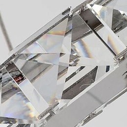 Candelabru din metal galvanizat din cristal modern contemporan