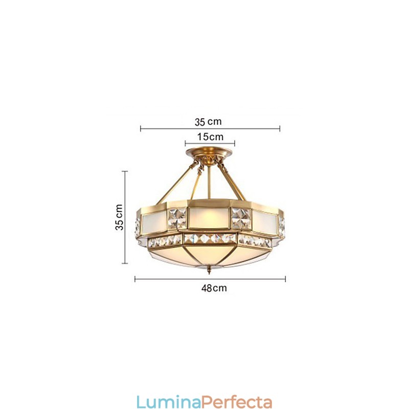 Lampă tradițională clasică, rustică, din alamă, din metal