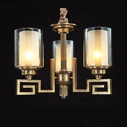 Lampă în stil chinezesc Lampă de cupru Lampă de cupru