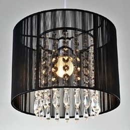 Lampă suspendată modernă și contemporană din metal cromat din cristal