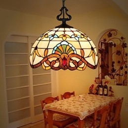 Lampă pastorală europeană de 1 metru Creative Art Glass Small Droplight