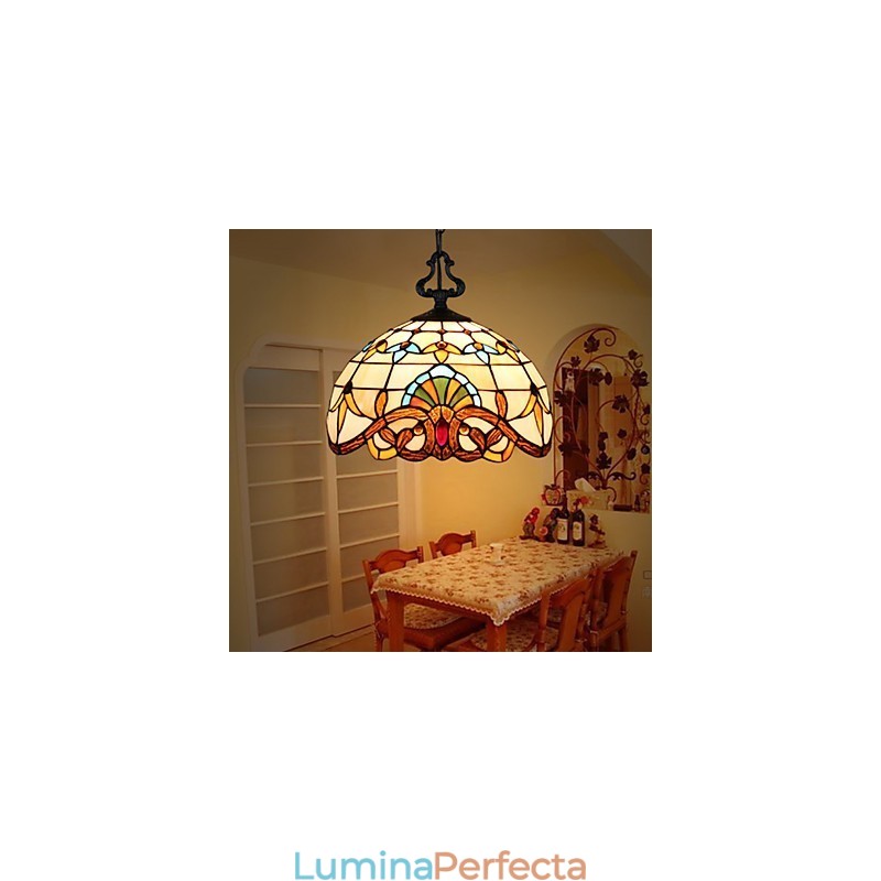 Lampă pastorală europeană de 1 metru Creative Art Glass Small Droplight