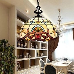 Lampă pastorală europeană de 1 metru Creative Art Glass Small Droplight