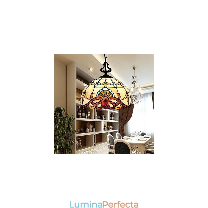 Lampă pastorală europeană de 1 metru Creative Art Glass Small Droplight