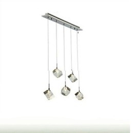 Lampă de cristal de modă Pandantiv de cristal cu cinci capete