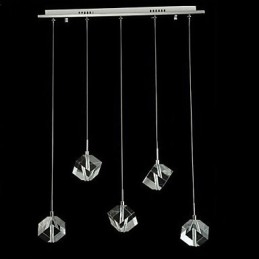 Lampă de cristal de modă Pandantiv de cristal cu cinci capete