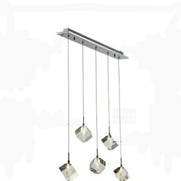 Lampă de cristal de modă Pandantiv de cristal cu cinci capete