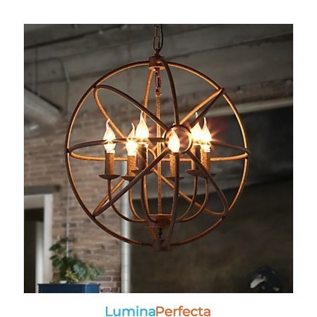 Șezut Lumini Nordic Country Fier forjat American Retro Lumânare Candelabru The Black Chandelier