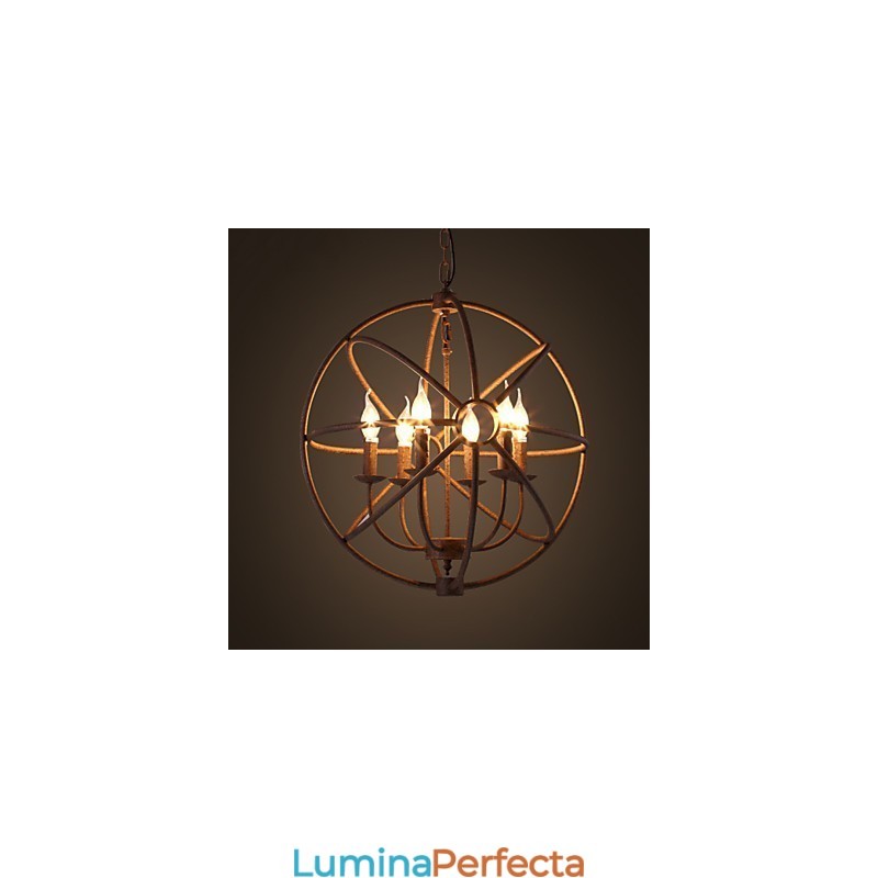 Șezut Lumini Nordic Country Fier forjat American Retro Lumânare Candelabru The Black Chandelier