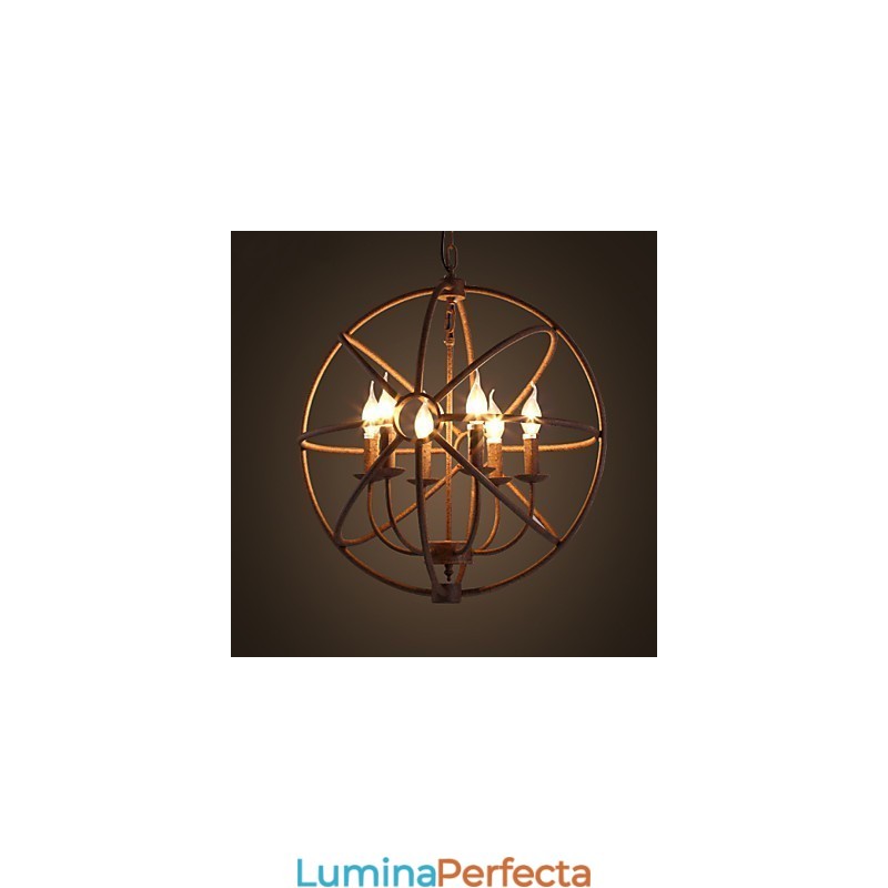 Șezut Lumini Nordic Country Fier forjat American Retro Lumânare Candelabru The Black Chandelier